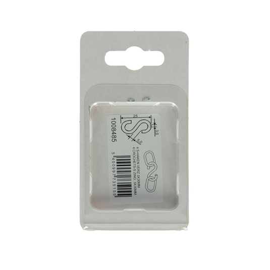Mack 1008485 - 4 open s-haken 3,0x30mm verzinkt | 10 stuks