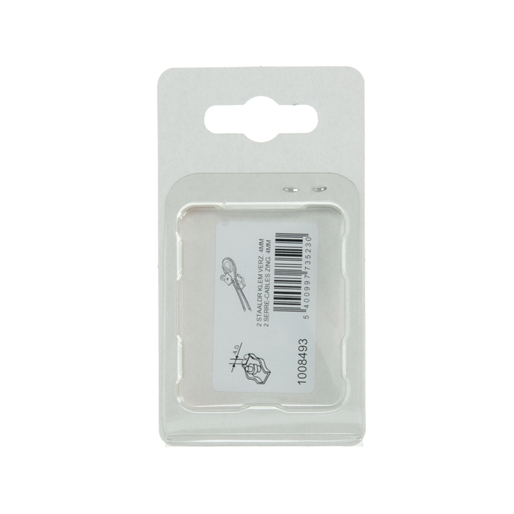 Laden Sie das Bild in Galerie -Viewer, Mack 1008493 - 2 staaldraadklemmen 4mm simplex verzinkt | 10 stuks
