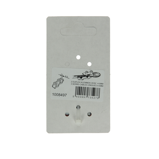 Mack 1008497 - 2 staaldraadklemmen 5mm duplex verzinkt | 10 stuks