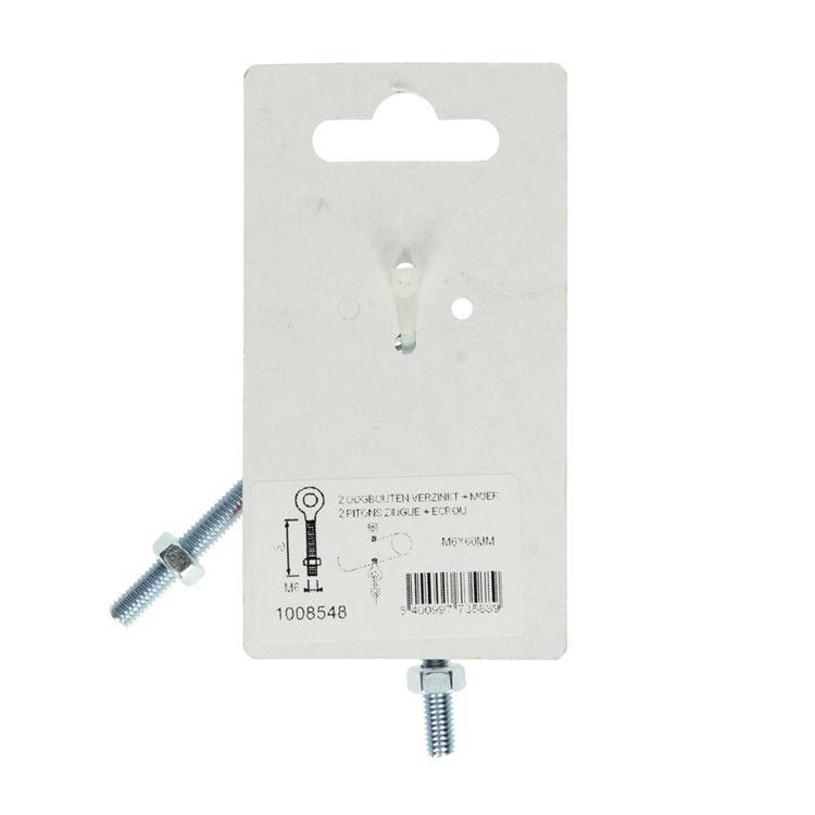 Afbeelding laden in galerijviewer, Mack 1008548 - 2 oogbouten + moer m6 x 60mm verzinkt | 10 stuks
