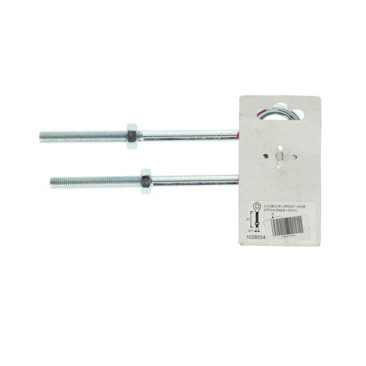 Afbeelding laden in galerijviewer, Mack 1008555 - 2 oogbouten + moer m10 x 150mm verzinkt | 10 stuks

