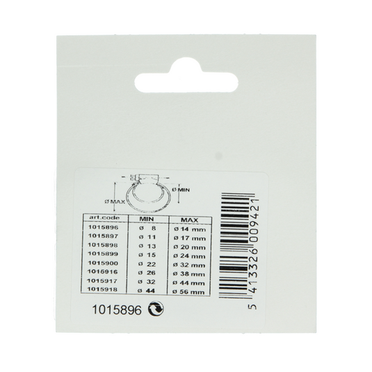 Mack 1015896 - 2 verzinkte spanringen kaart8x14mm | 10 stuks