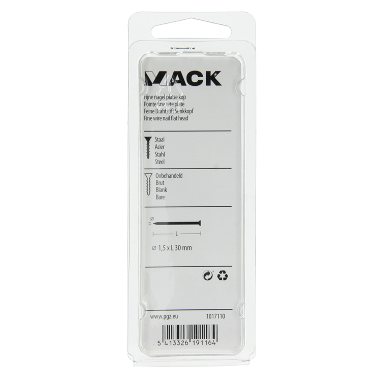 Chargez l'image dans la visionneuse de la galerie, Mack 1017110 - fijne nagel platte kop 85 gr 1,5 x 30 mm | 5 stuks
