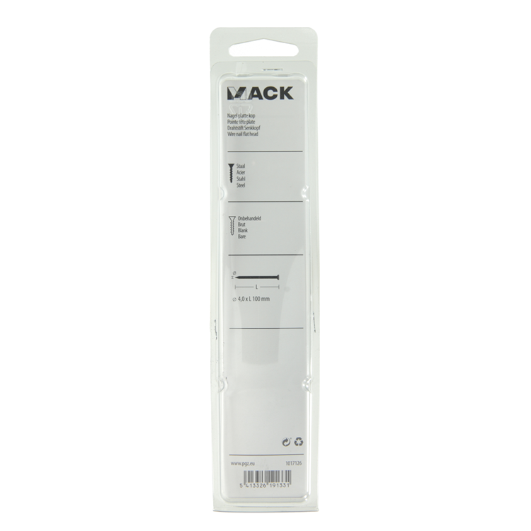 Afbeelding laden in galerijviewer, Mack 1017126 - nagel platte kop 180 gr 4,0 x 100 mm | 10 stuks

