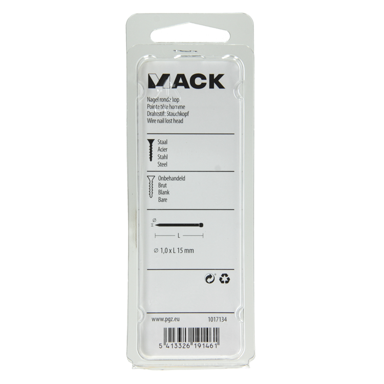 Afbeelding laden in galerijviewer, Mack 1017134 - nagel ronde kop 90 gr 1,0 x 15 mm | 5 stuks
