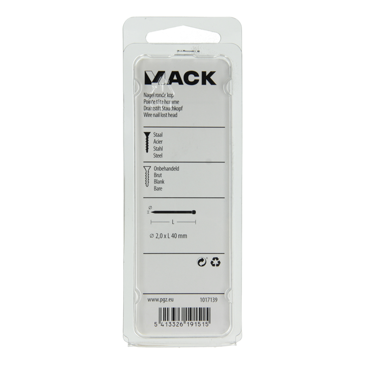 Chargez l'image dans la visionneuse de la galerie, Mack 1017139 - nagel ronde kop 120 gr 2,0 x 40 mm | 5 stuks
