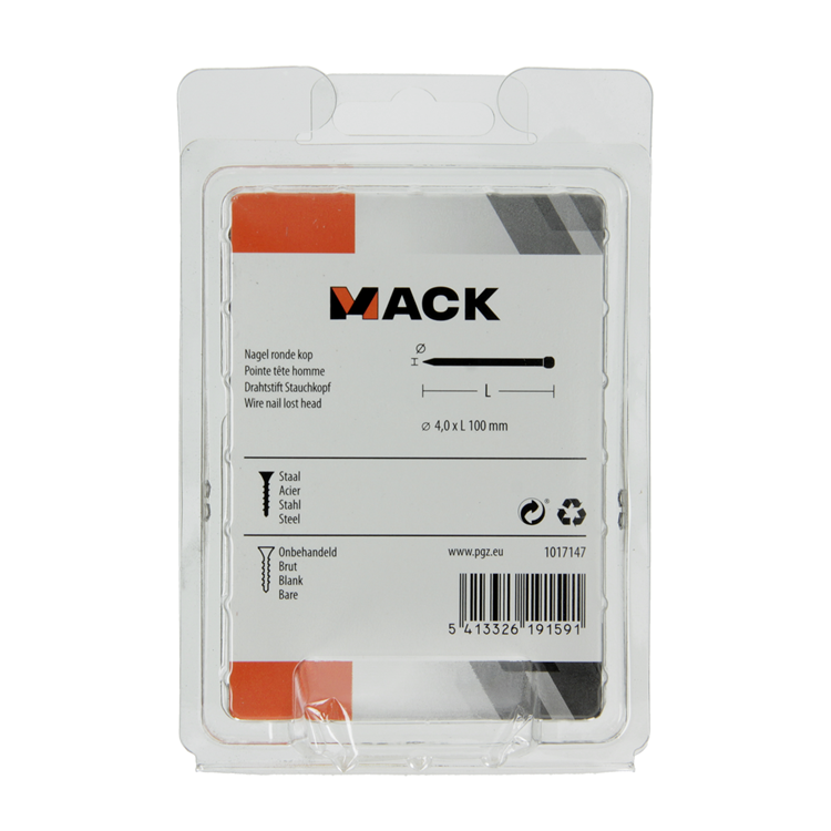 Afbeelding laden in galerijviewer, Mack 1017147 - nagel ronde kop 180 gr 4,0 x 100 mm | 5 stuks
