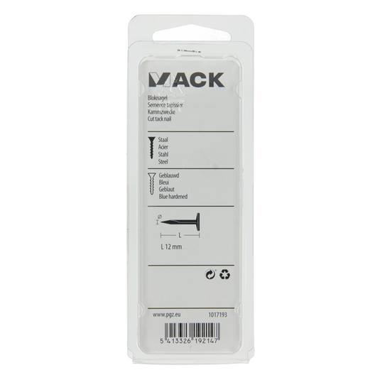 Mack 1017193 - bloknagel staal geblauwd 50 gr12 mm | 10 stuks