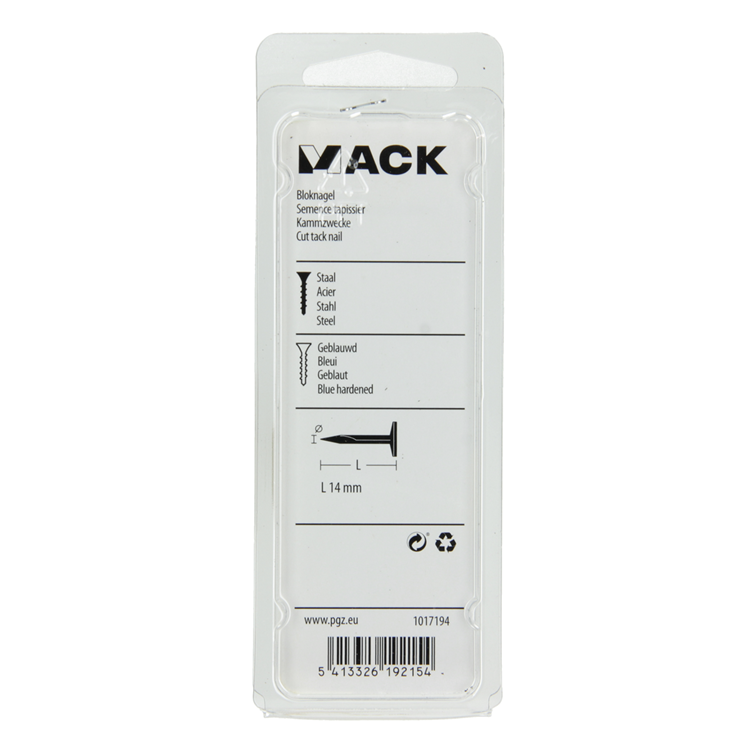 Chargez l'image dans la visionneuse de la galerie, Mack 1017194 - bloknagel staal geblauwd 50 gr14 mm | 10 stuks
