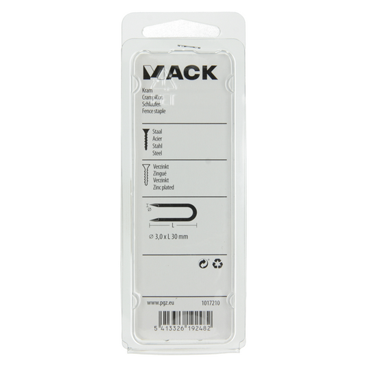 Mack 1017210 - kram staal verzinkt 100 gr 3,0 x 30 mm | 5 stuks