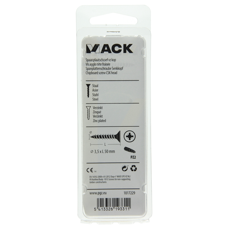 Chargez l'image dans la visionneuse de la galerie, Mack 1017229 - spaanplaatschroef vz kop geelverz.14 st 3,5 x 50 mm | 10 stuks
