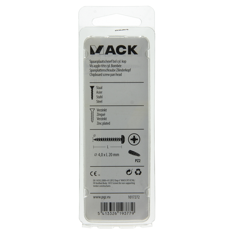 Chargez l'image dans la visionneuse de la galerie, Mack 1017272 - spaanplaatschroef cylkop geelverz.30 st 4,0 x 20 mm | 10 stuks
