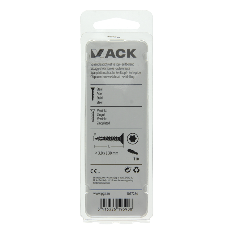 Laden Sie das Bild in Galerie -Viewer, Mack 1017284 - spaanplschr.vzkop-zelfb. geelverz. 35 st 3,0 x 30 mm | 10 stuks

