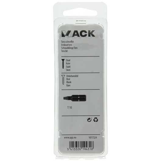 Mack 1017324 - torx schroefbit staal onbehandeld 2 st t 10 | 10 stuks