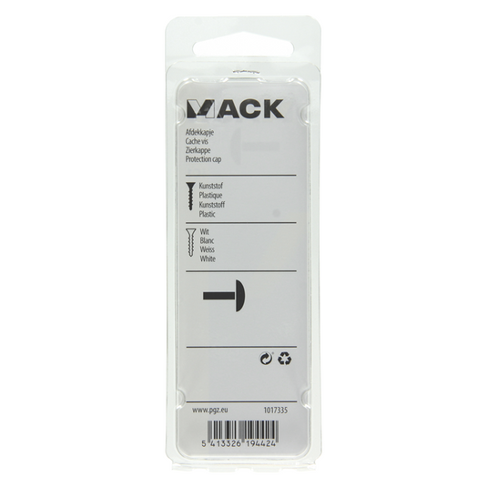 Mack 1017335 - afdekkapje kunststof wit 40st | 10 stuks