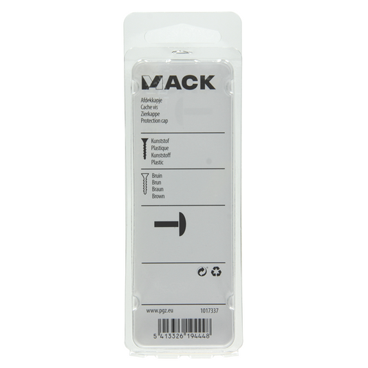 Mack 1017337 - afdekkapje kunststof bruin 40 st | 10 stuks