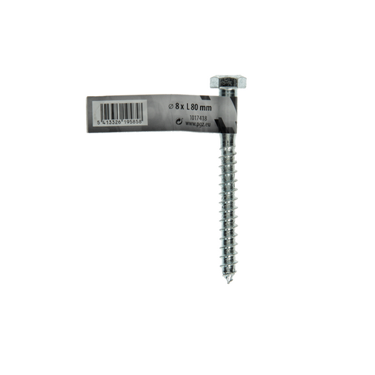 Mack 1017418 - houtdraadbout staal verzinkt 1 st 8 x 80 mm | 10 stuks