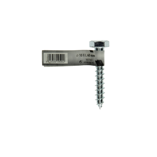 Mack 1017423 - houtdraadbout staal verzinkt 1 st 10 x 60 mm | 10 stuks