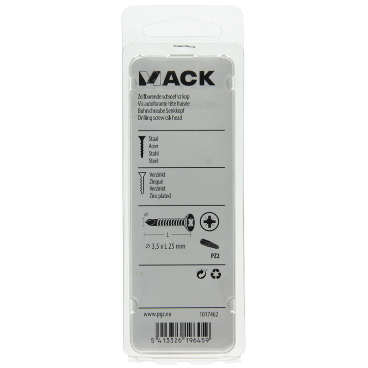 ギャラリービューアに画像をロードする, Mack 1017462 - zelfborende schroef vz kop verz. 30 st 3,5 x 25 mm | 10 stuks
