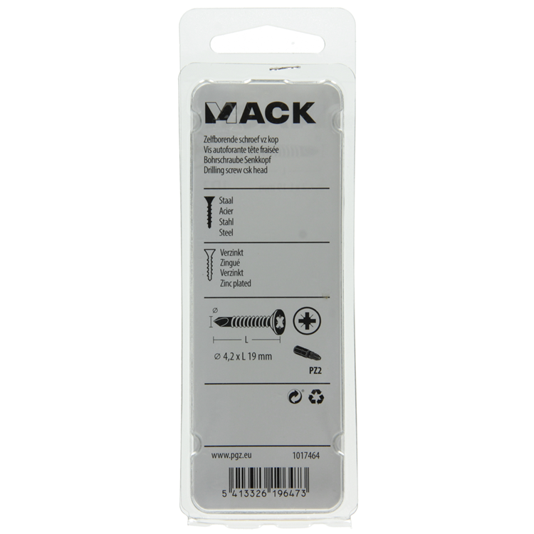 ギャラリービューアに画像をロードする, Mack 1017464 - zelfborende schroef vz kop verz. 26 st 4,2 x 19 mm | 10 stuks
