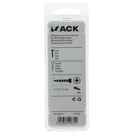Mack 1017482 - zelftappende schroef bvk verz.38 st 2,9 x 13 mm | 10 stuks