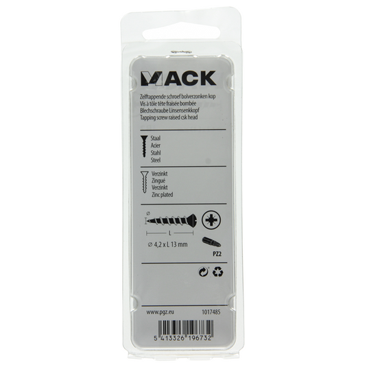 Mack 1017485 - zelftappende schroef bvk verz.24 st 4,2 x 13 mm | 10 stuks
