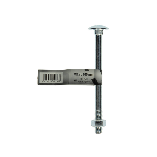 Mack 1017586 - houtbout + moer staal verzinkt1 st m8 x 100 mm | 10 stuks