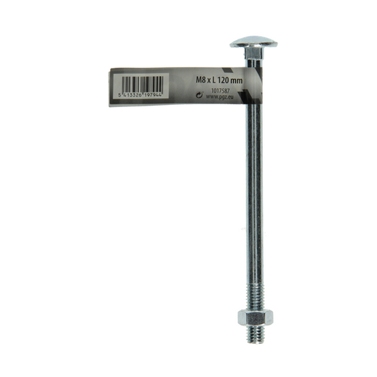 Mack 1017587 - houtbout + moer staal verzinkt1 st m8 x 120 mm | 10 stuks