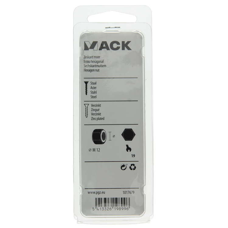 Afbeelding laden in galerijviewer, Mack 1017679 - zeskant moer staal verzinkt 6 st m 12 | 10 stuks
