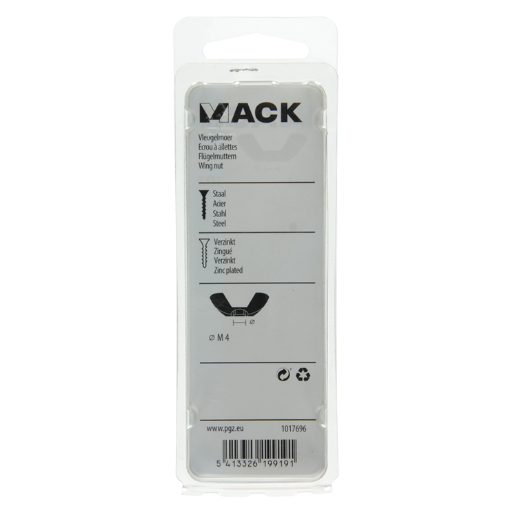 Afbeelding laden in galerijviewer, Mack 1017696 - vleugelmoer staal verzinkt 6 st m4 | 10 stuks
