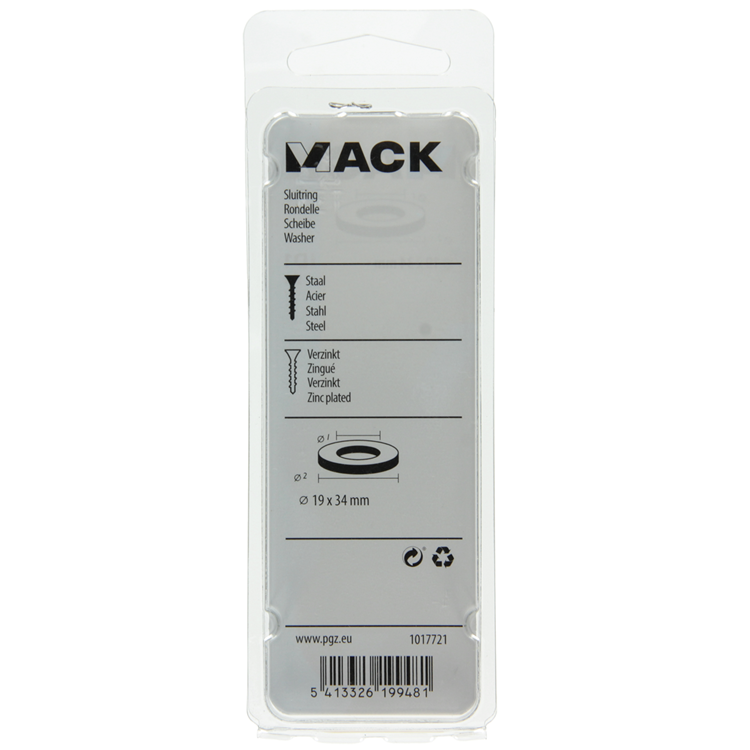 Chargez l'image dans la visionneuse de la galerie, Mack 1017721 - sluitring staal verzinkt 5 st 19 x 34 mm | 10 stuks
