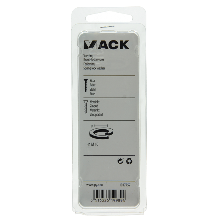Afbeelding laden in galerijviewer, Mack 1017757 - veerring staal verzinkt 15 st m 10 | 10 stuks
