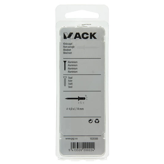 Mack 1020300 - 26 blindnieten alu 4,0x14mm | 5 stuks