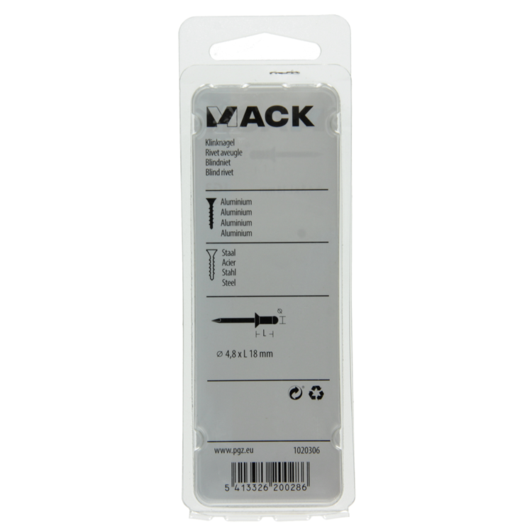 Afbeelding laden in galerijviewer, Mack 1020306 - 16 blindnieten alu 4,8x18mm | 5 stuks
