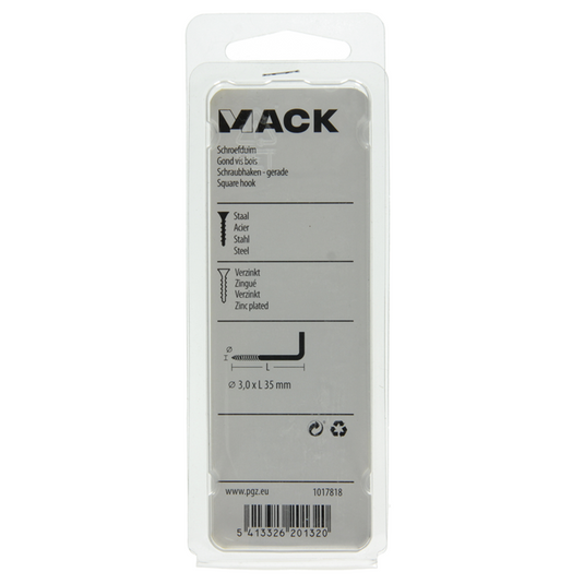 Mack 1017818 - schroefduim staal verzinkt 15 st 3,0 x 35 mm | 10 stuks
