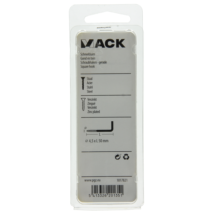 Laden Sie das Bild in Galerie -Viewer, Mack 1017821 - schroefduim staal verzinkt 6st 4,5 x 50 mm | 10 stuks
