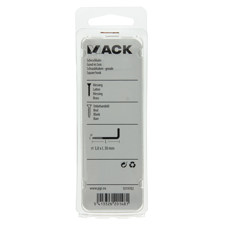 Laden Sie das Bild in Galerie -Viewer, Mack 1019702 - schroefduim messing 5 st 3,0 x 30mm | 10 stuks
