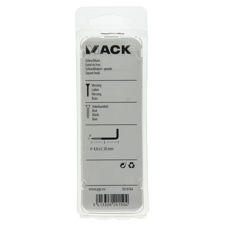 Laden Sie das Bild in Galerie -Viewer, Mack 1019704 - schroefduim messing 2 st 4,0 x 50mm | 10 stuks
