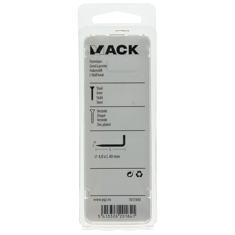 Afbeelding laden in galerijviewer, Mack 1017840 - puntduim staal verzinkt 8 st 4,0 x 40 mm | 10 stuks
