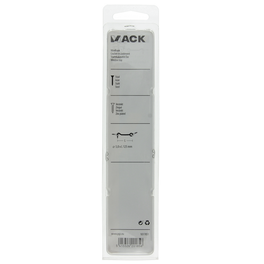 Mack 1017851 - windhaak staal verzinkt 2 st 5,0 x 125 mm | 5 stuks