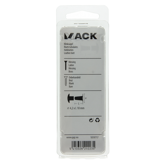 Mack 1019717 - klinknagel messing 6 st 4,2 x 10 mm | 10 stuks