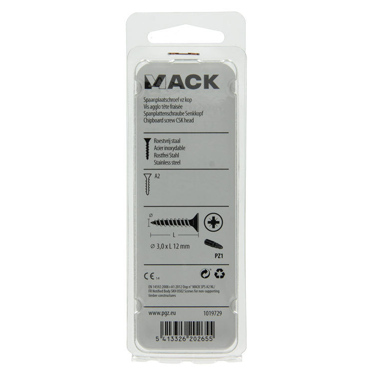 Afbeelding laden in galerijviewer, Mack 1019729 - spaanplaatschroef vz kop rvs 35 st 3,0 x 12 mm | 10 stuks
