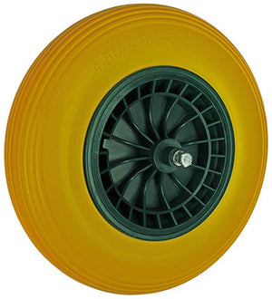 1039748 - lekvrij kruiwagenwiel ø 400 groene velg | 3 stuks