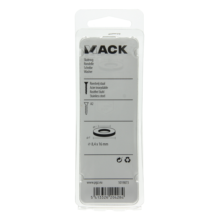 Afbeelding laden in galerijviewer, Mack 1019873 - sluitring inox a2 14 st m8 | 10 stuks
