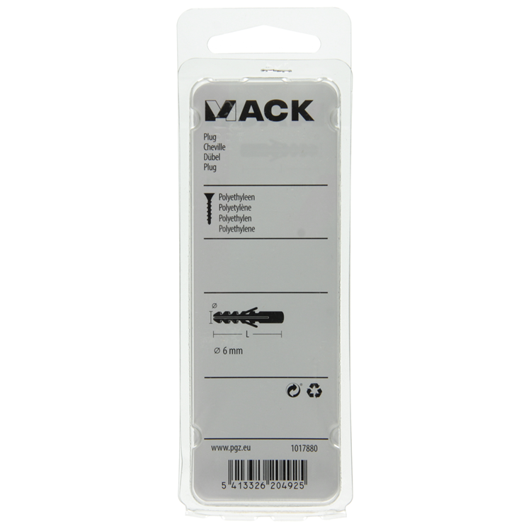 Afbeelding laden in galerijviewer, Mack 1017880 - plug polyethyleen 25 st 6 mm | 5 stuks
