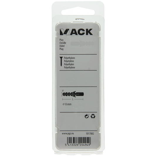 Mack 1017882 - plug polyethyleen 15 st 8 mm | 5 stuks