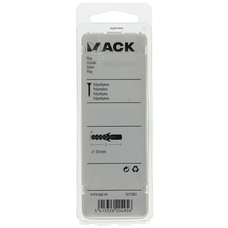 Afbeelding laden in galerijviewer, Mack 1017883 - plug polyethyleen 8 st 10 mm | 5 stuks
