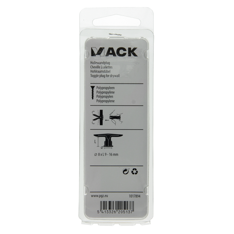 Afbeelding laden in galerijviewer, Mack 1017894 - hollewandplug nylon 4 st tb | 10 stuks
