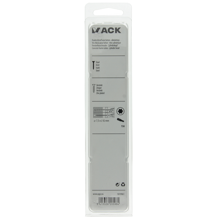 Afbeelding laden in galerijviewer, Mack 1019961 - beton raamschroef verzinkt cil.kop 8st 7,5 x 92 mm | 5 stuks
