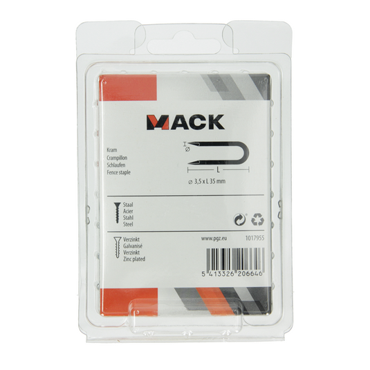 Mack 1017955 - kram staal verzinkt 250 gr 3,5 x 35 mm | 5 stuks